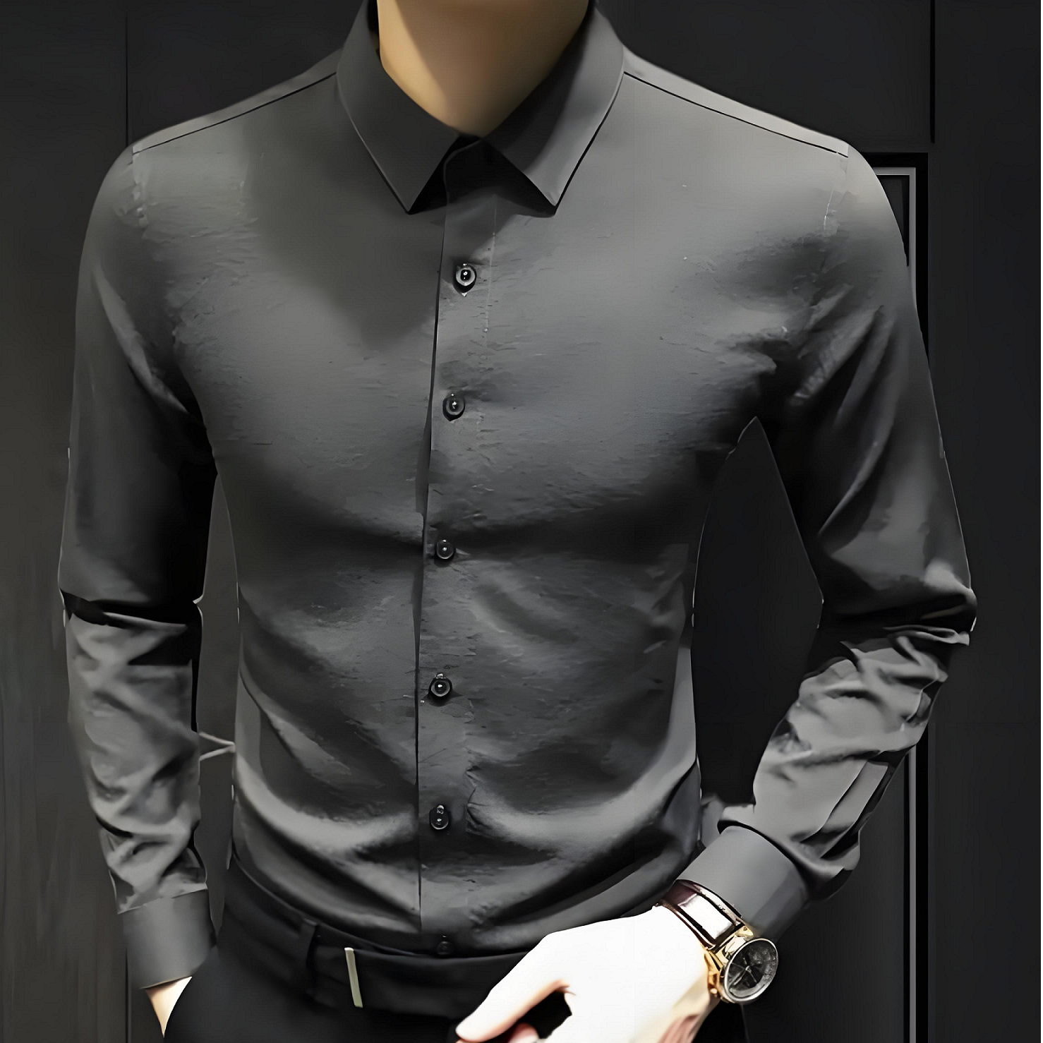 定做襯衫灰色高級感修身.png 定做襯衫灰色高級感修身.png
