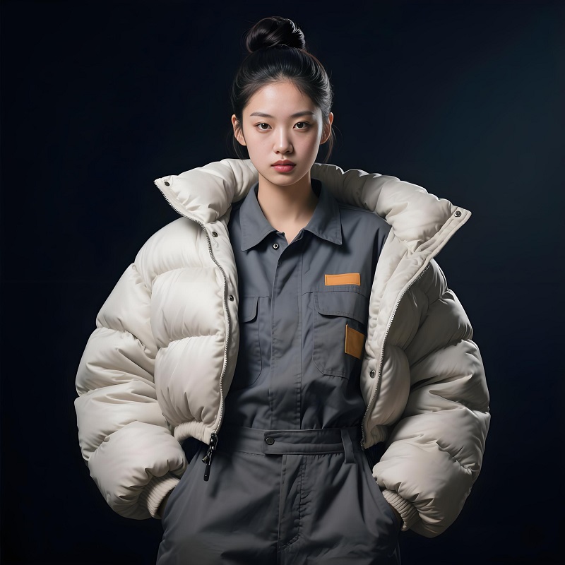 女士泡芙羽絨服定制企業(yè)工服
