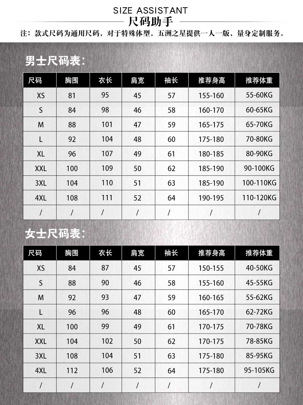 醫(yī)院醫(yī)生長(zhǎng)袖白大褂—尺寸尺碼