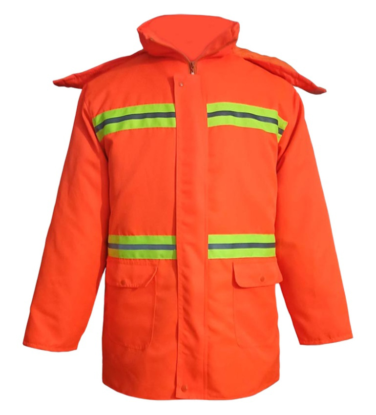 冬季反光環衛棉服定制款式圖片