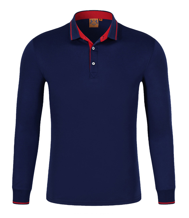 餐飲服務員長袖POLO衫定制款式圖片